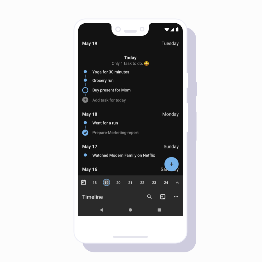 Bullet Journal daily log with Taskito