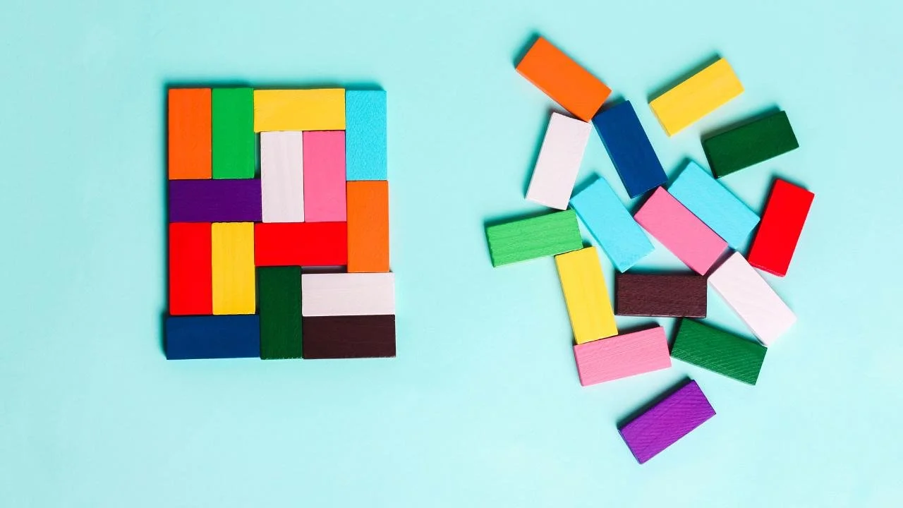 Creative calendar with colorful decorations