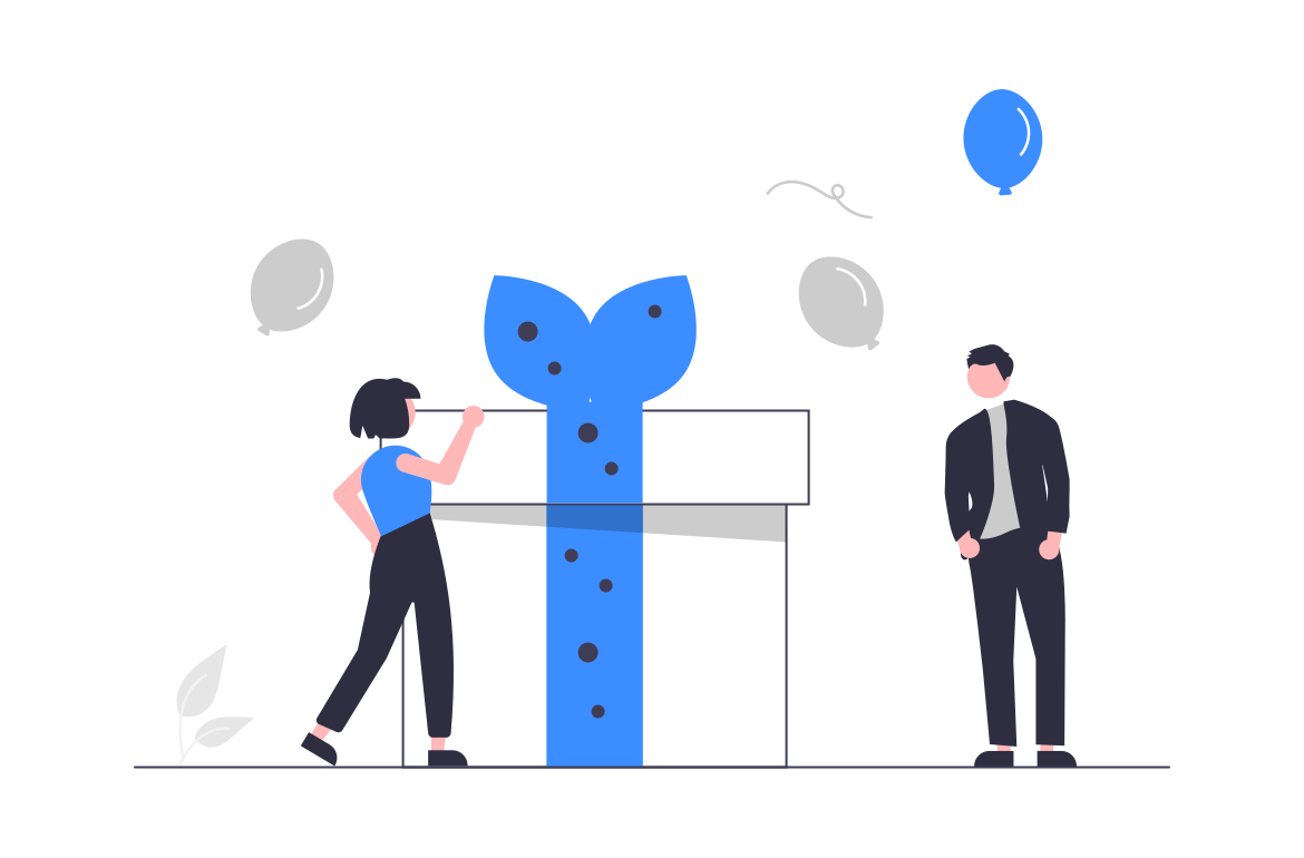 Referral program gift illustration