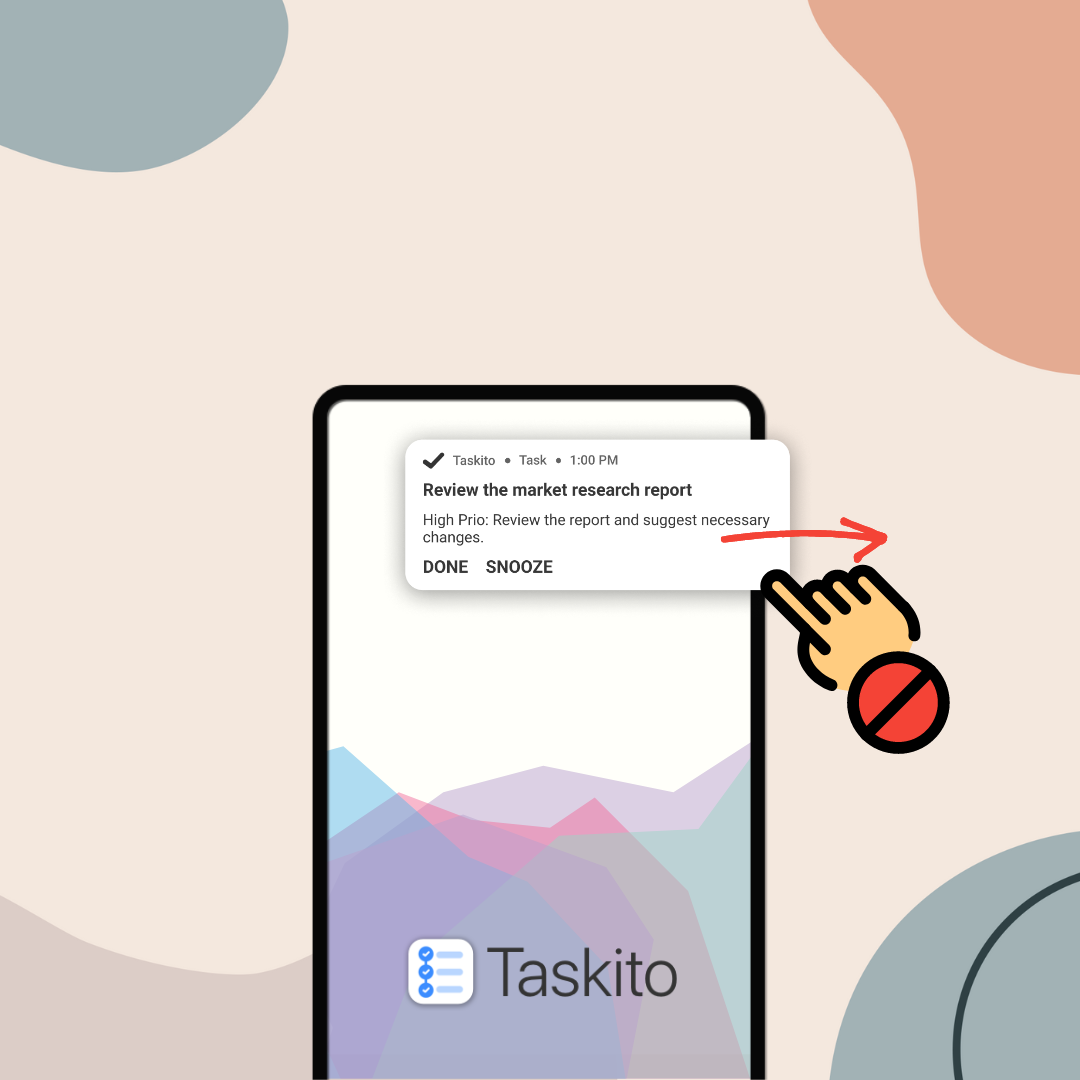 Taskito: Sticky notification that can not be dismissed via swipe